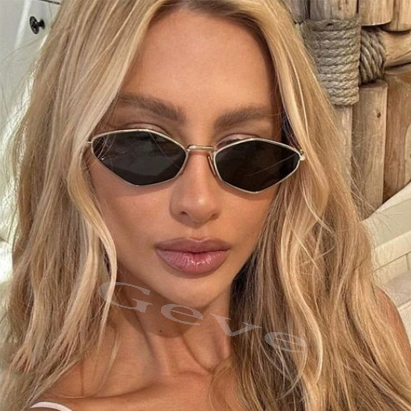 Vintage Fashion Trends 2025 - Trendy Polygonal Small Sunglasses Women Vintage