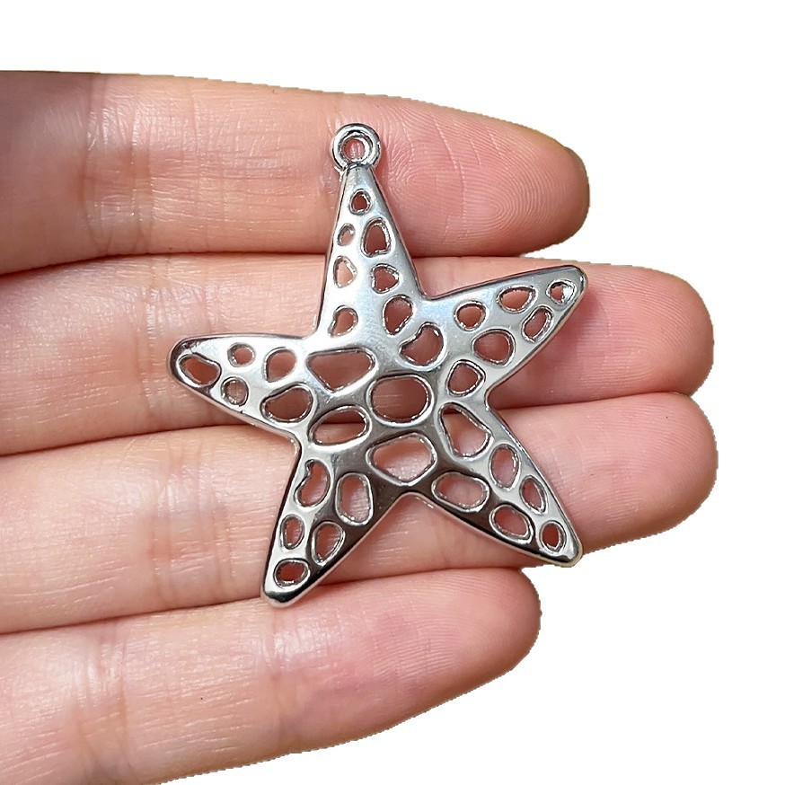 Vintage Urban Fashion - 4Pcs Silvery Starfish Sea Star Charms