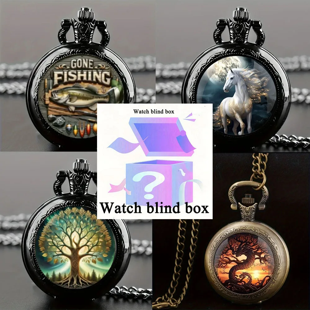 Vintage Fashion Watches - Mixed Pattern Vintage Pocket Watch Blind
