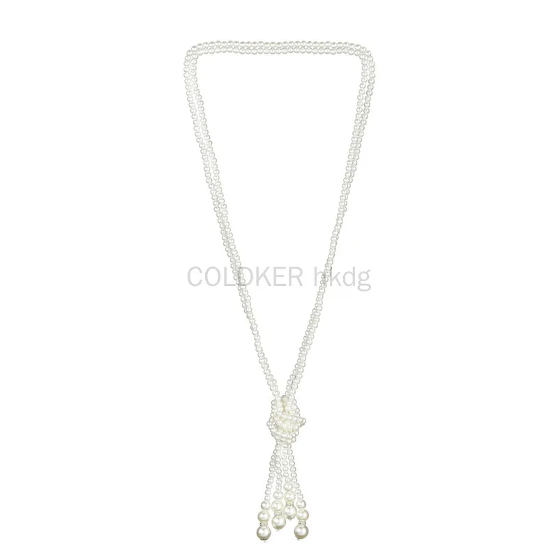 Vintage Fashion Jewelry - 1920s Pearls Necklace Fashion Faux Pearls