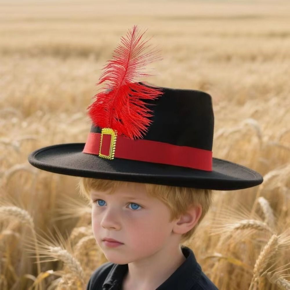 Vintage Fashion Hats - Fashion Vintage Children's Feather Top Hat