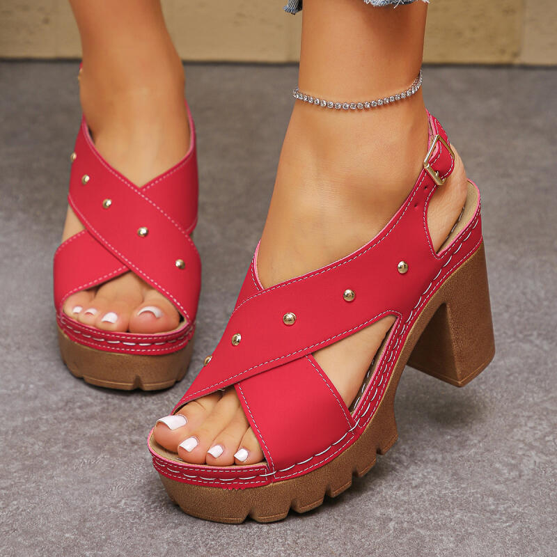 Vintage Fashion Women Dresses - Vintage Super High Heel Cross Strap