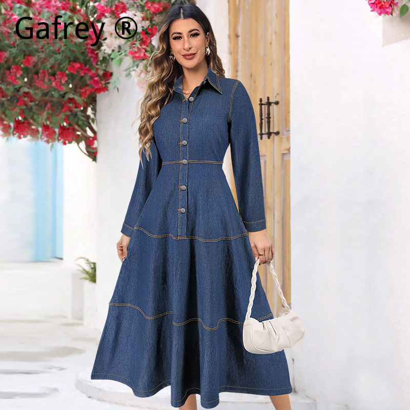 New Fashion Denim Jean Shirt D - огляд і ціна Vintage Fashion Women Dresses