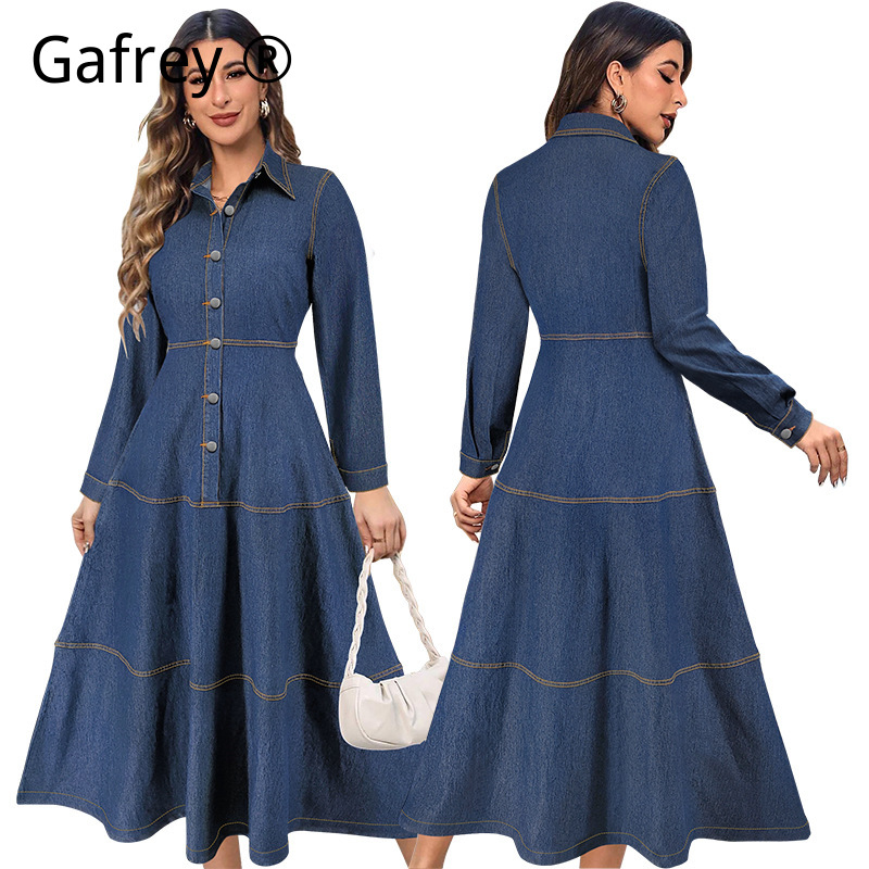 New Fashion Denim Jean Shirt D - огляд і ціна Vintage Fashion Women Dresses
