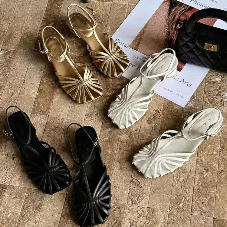 French-style Vintage Woven Toe - огляд і ціна Vintage Style Women Fashion