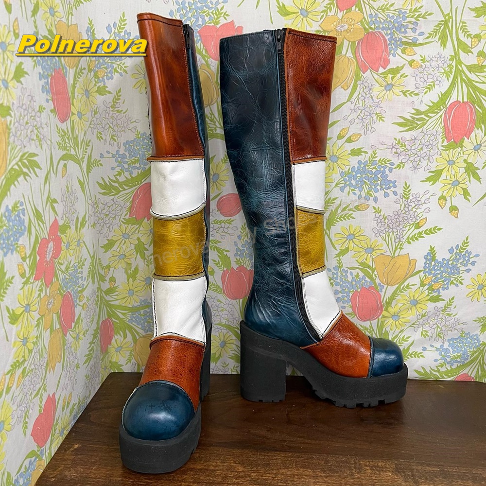 Women Retro Patchwork Leather  - огляд і ціна Vintage Style Women Fashion