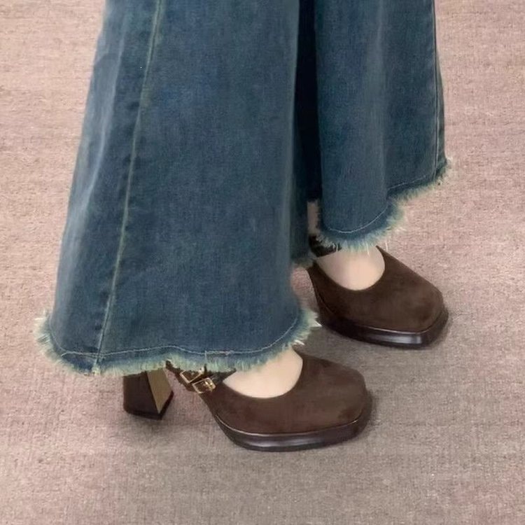 Vintage Thick High Women Mary  - огляд і ціна Vintage Fashion Women Dresses