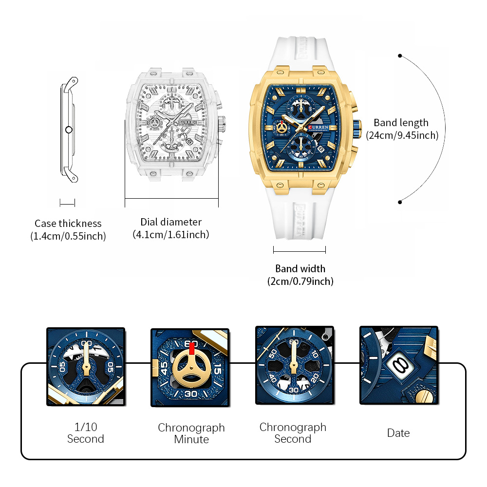 CURREN Luxury Vintage Watch fo - огляд і ціна Vintage Fashion Watches