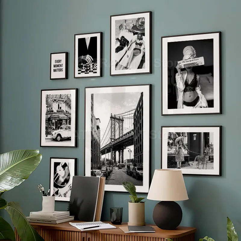 Black and White Vintage Wall A - огляд і ціна Vintage Fashion Illustration