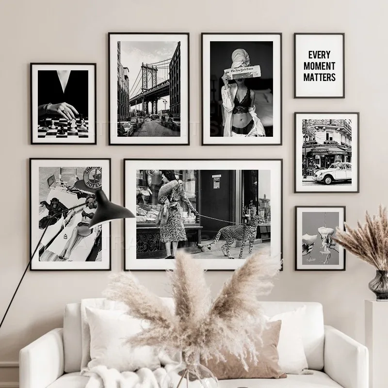Black and White Vintage Wall A - огляд і ціна Vintage Fashion Illustration