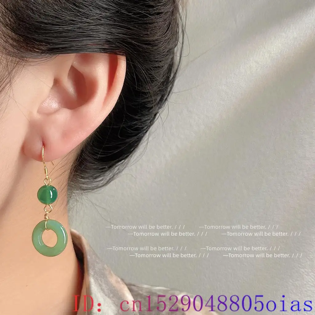 Green Real Jade Ring Earrings  - огляд і ціна Vintage Fashion Rings For Women