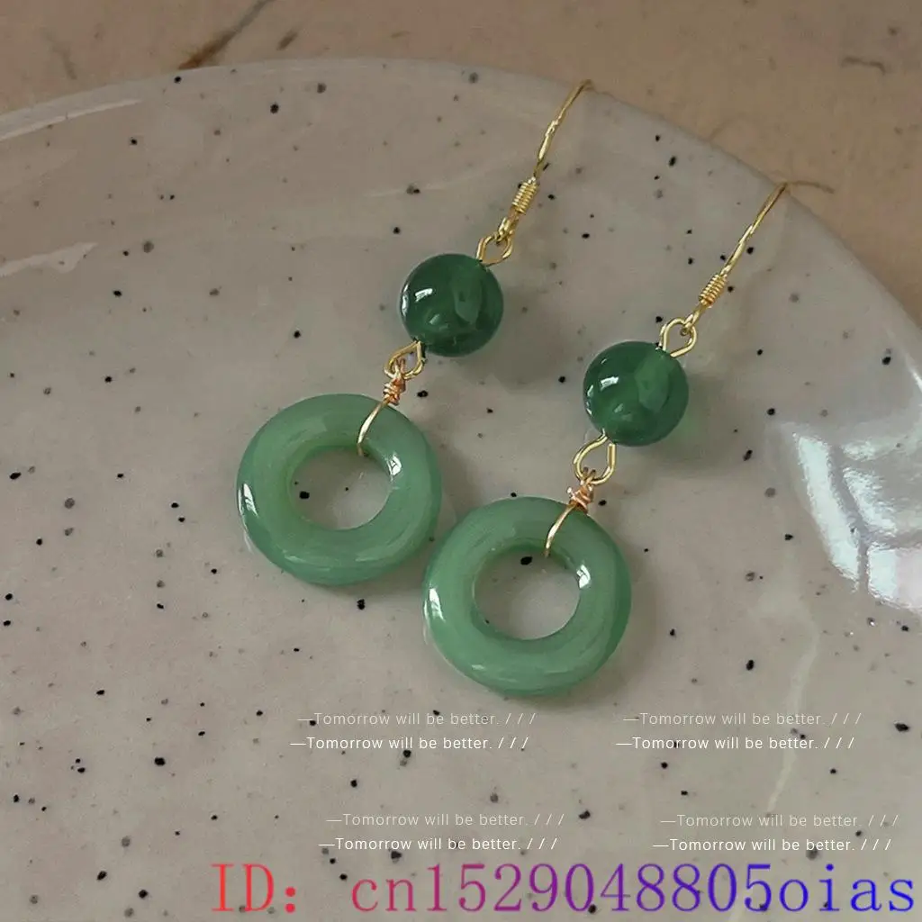 Green Real Jade Ring Earrings  - огляд і ціна Vintage Fashion Rings For Women