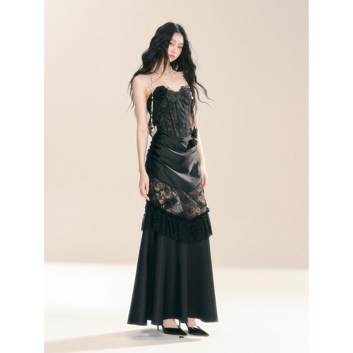 Vintage Gothic Grunge Y2k Lace - огляд і ціна Vintage Fashion Women Dresses