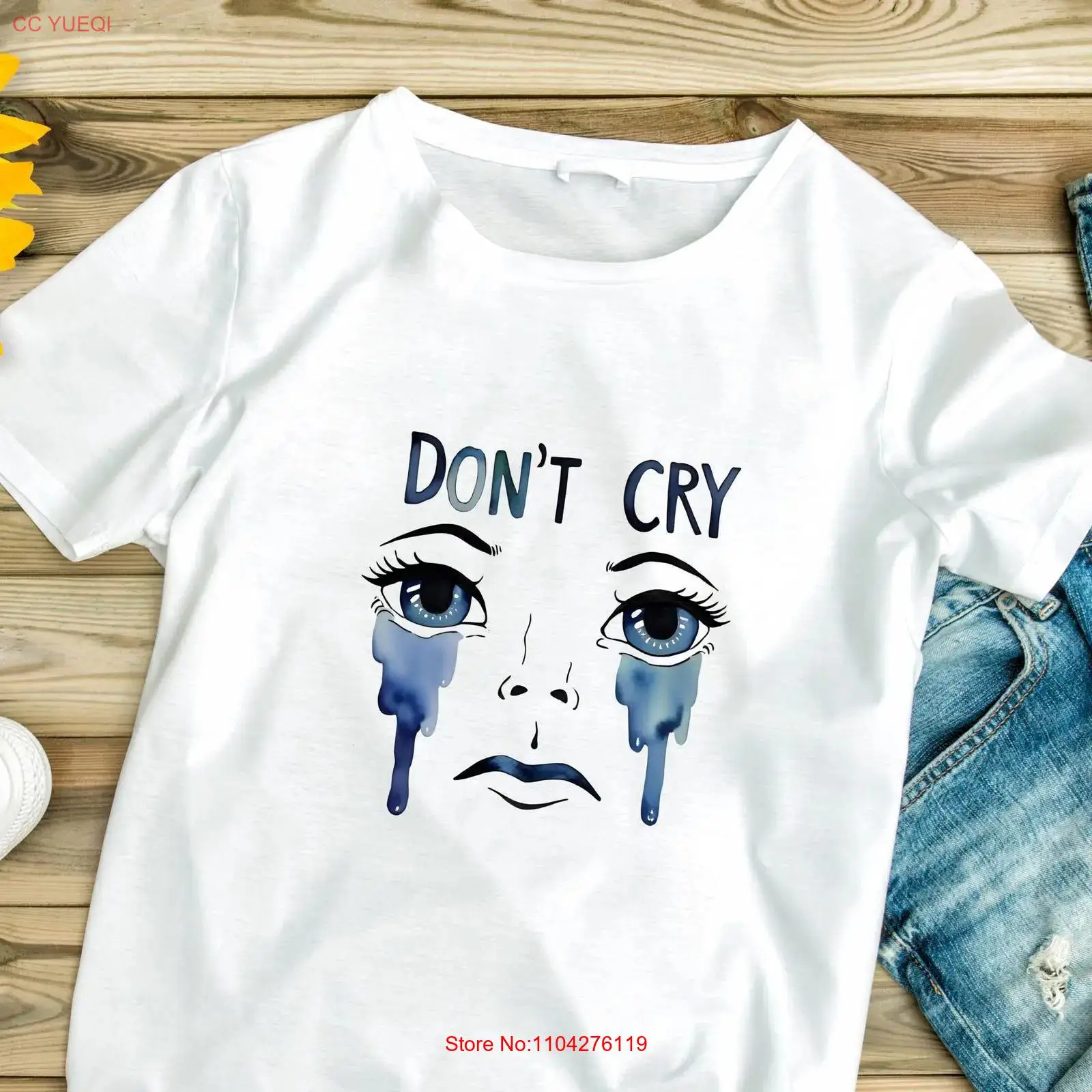 Cry Quote T Shirt Emotion Sayi - огляд і ціна Vintage Fashion Illustration