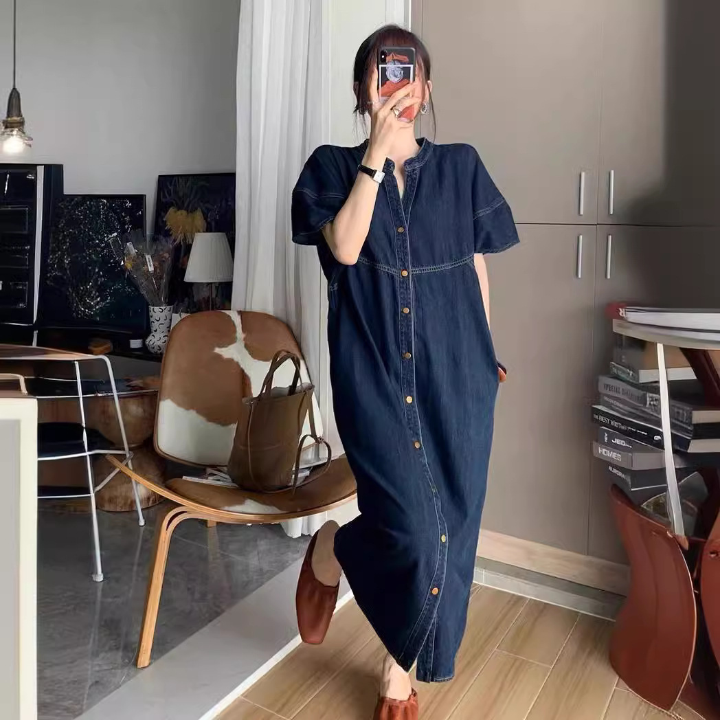 New French Vintage Loose Denim - огляд і ціна Vintage Fashion Women Dresses