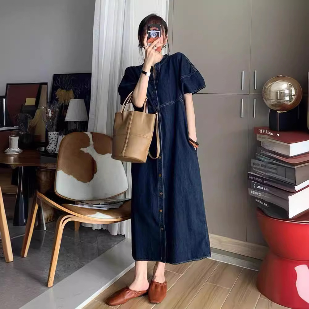 New French Vintage Loose Denim - огляд і ціна Vintage Fashion Women Dresses