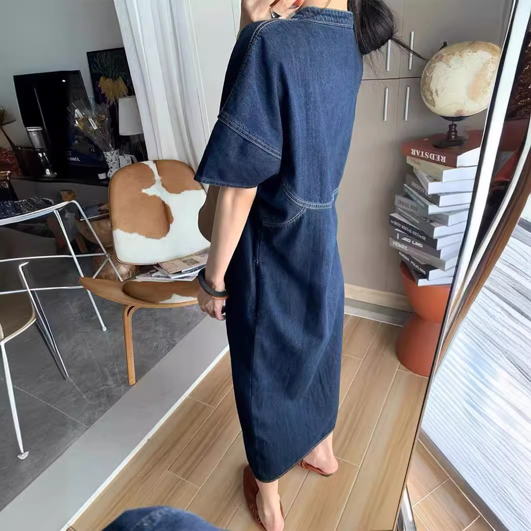 New French Vintage Loose Denim - огляд і ціна Vintage Fashion Women Dresses