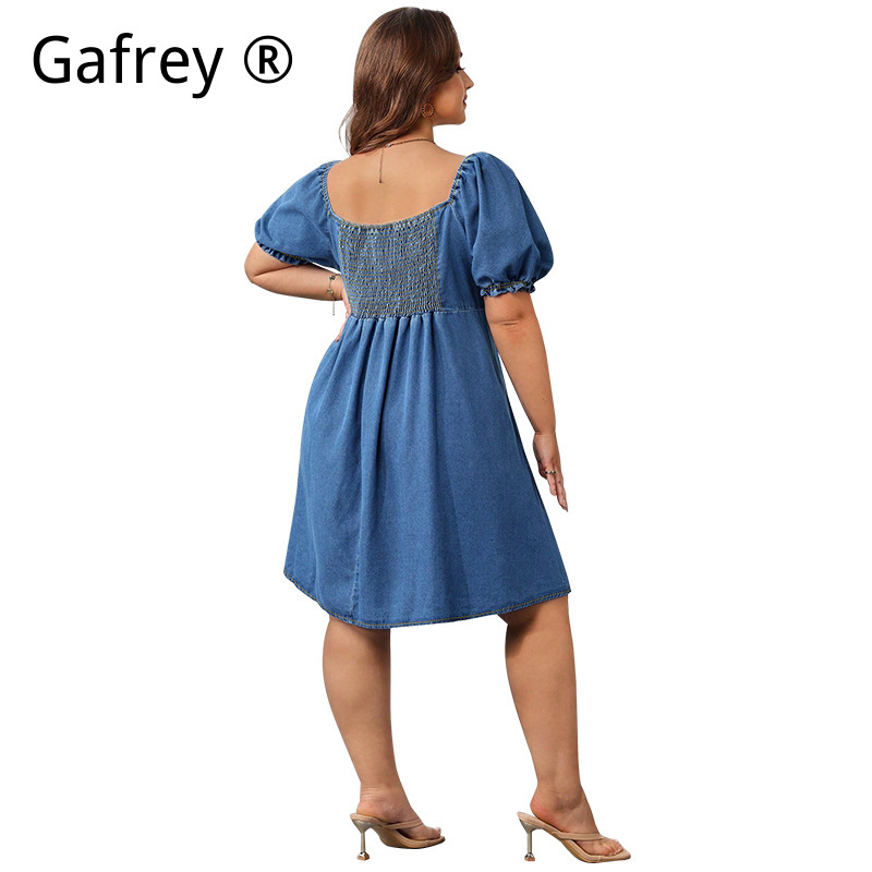 Women Summer Elastic Waist Den - огляд і ціна Vintage Fashion Women Dresses