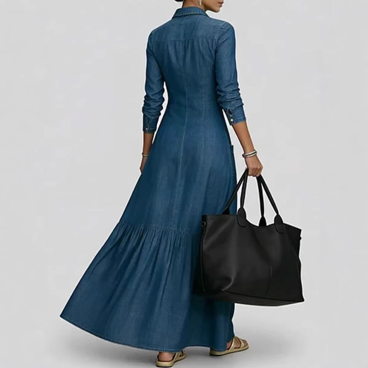 New Fashion Long Sleeve Turn-d - огляд і ціна Vintage Fashion Women Dresses